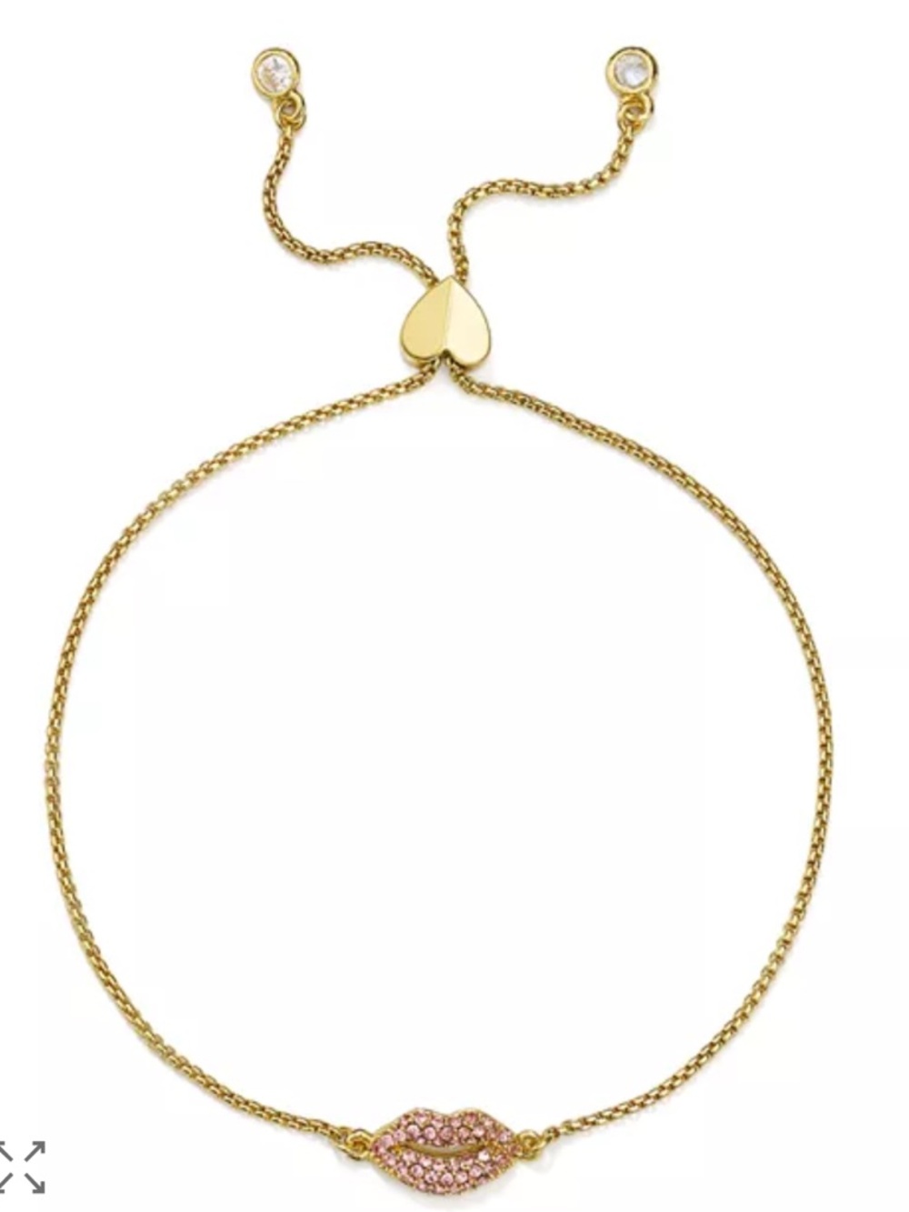 Kate Spade “Pave Lips” Slider Bracelet NEW!